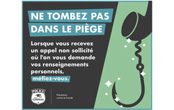 Affiche de sensibilisation à la fraude (25 février 2026). Photo : Gracieuseté du Service de police de la Ville de Gatineau