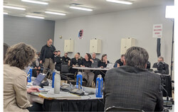 Chérif Atallah, president of Soccer Outaouais, presenting his ideas and questions to council. Photo: Drazen Seslija