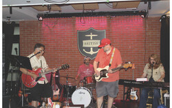 Blueberry Point, an Aylmer-rooted pop group, performed at the British Hotel on Canada Day. Photo: Jude Osmond