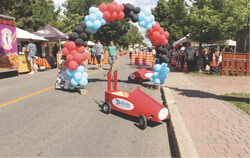 The soapbox race is taking place on the weekend of August 21 and 22 down Rue Principale. Photo: Jude Osmond, Bulletin archives 2025